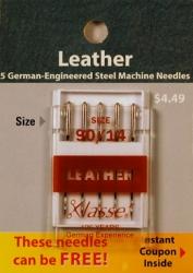 Klasse Leather Needles Size 90/14 - Buy 2 Get 1 FREE - Sewingmachinesplus.com