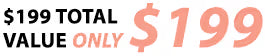 Promotional graphic showing a $199 total value with a discount to $199.