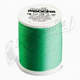 Sewing thread spool: Madeira Aerofil Polyester, green, 1100 yards