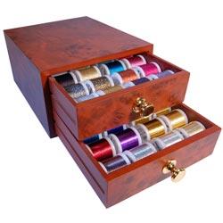 Madeira Mini Metallic Thread Chests - 46 Spools 200m - Sewingmachinesplus.com