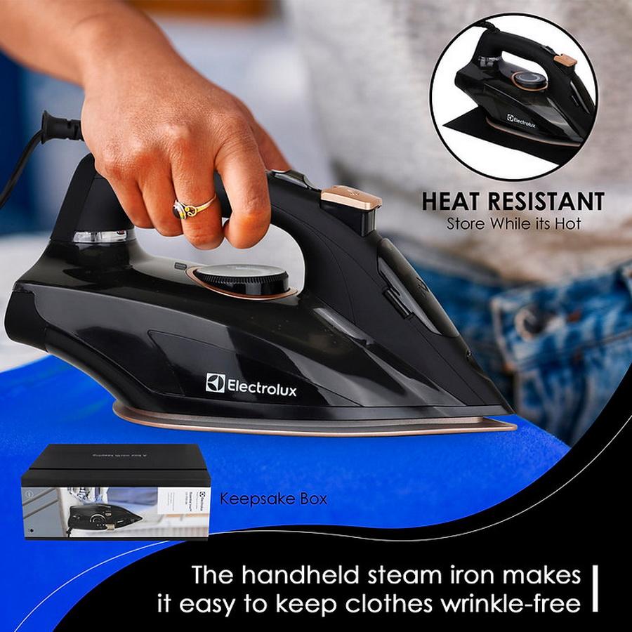 Electrolux 1700W Essential Steam Iron (Black) - Sewingmachinesplus.com