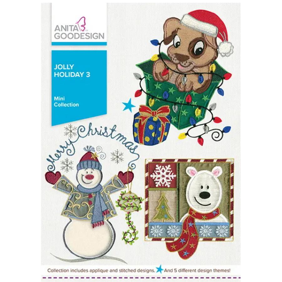 Anita Goodesign Jolly Holiday 3 (30 designs) - Sewingmachinesplus.com