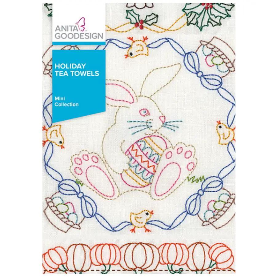 Anita Goodesign Holiday Tea Towels Design Pack 91MAGHD - Sewingmachinesplus.com