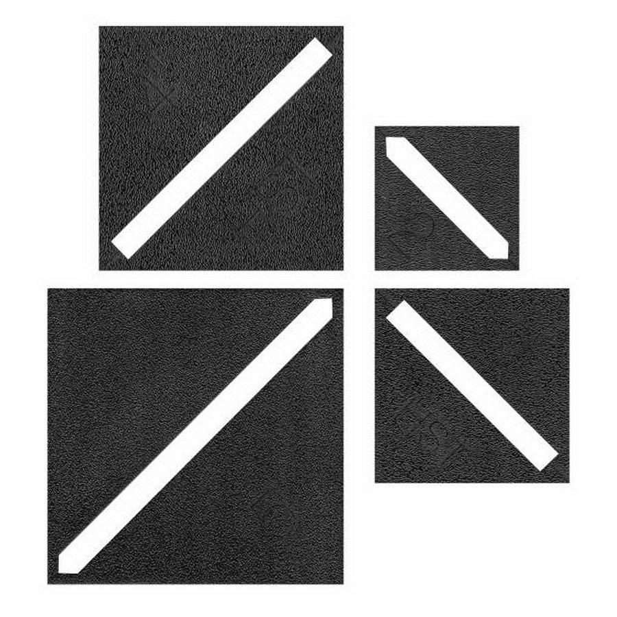 Martelli Half - Square Triangle Template Set Small - Sewingmachinesplus.com