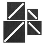 Martelli Half - Square Triangle Template Set Small - Sewingmachinesplus.com