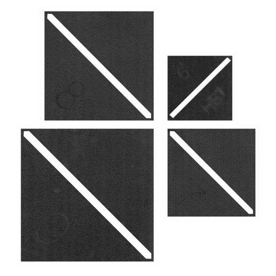 Martelli Half - Square Triangle Template set Large - Sewingmachinesplus.com