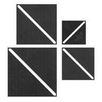 Martelli Half - Square Triangle Template set Large - Sewingmachinesplus.com