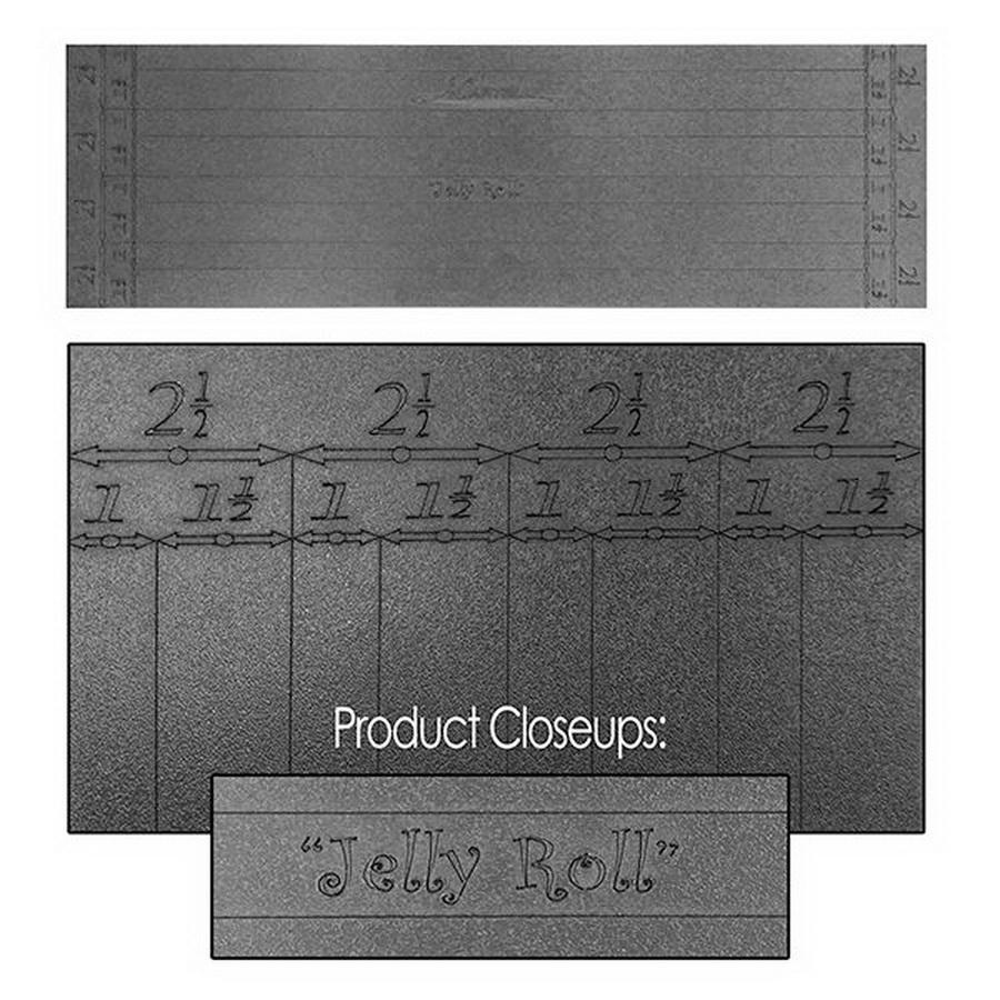 Martelli Jelly Roll Ruler - 32in Ruler with 1in 1.5in 2.5in wide strips (27in 29.5in slot/strip length) - Sewingmachinesplus.com