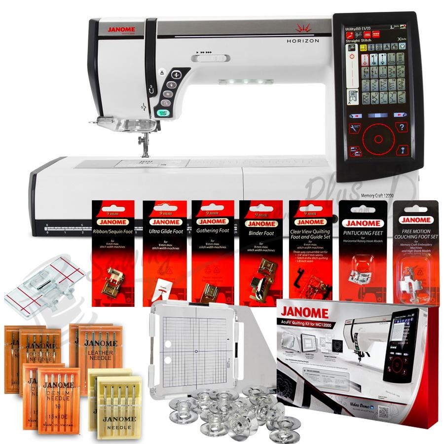 Janome Horizon MC12000 Embroidery, Sewing & Quilting w/ FREE BONUS