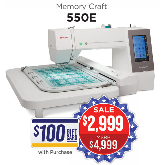 Janome Memory Craft 550E Embroidery Machine