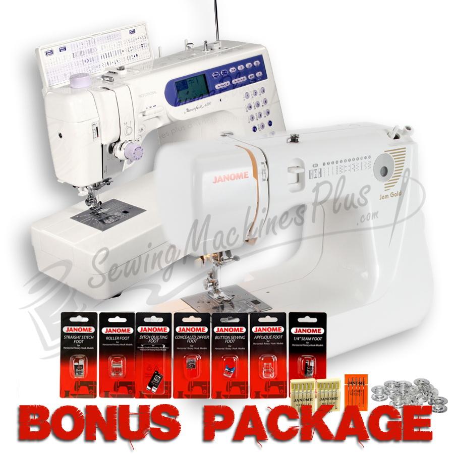 Janome MC6500P + Jem Gold 660 Combo Package & FREE BONUS