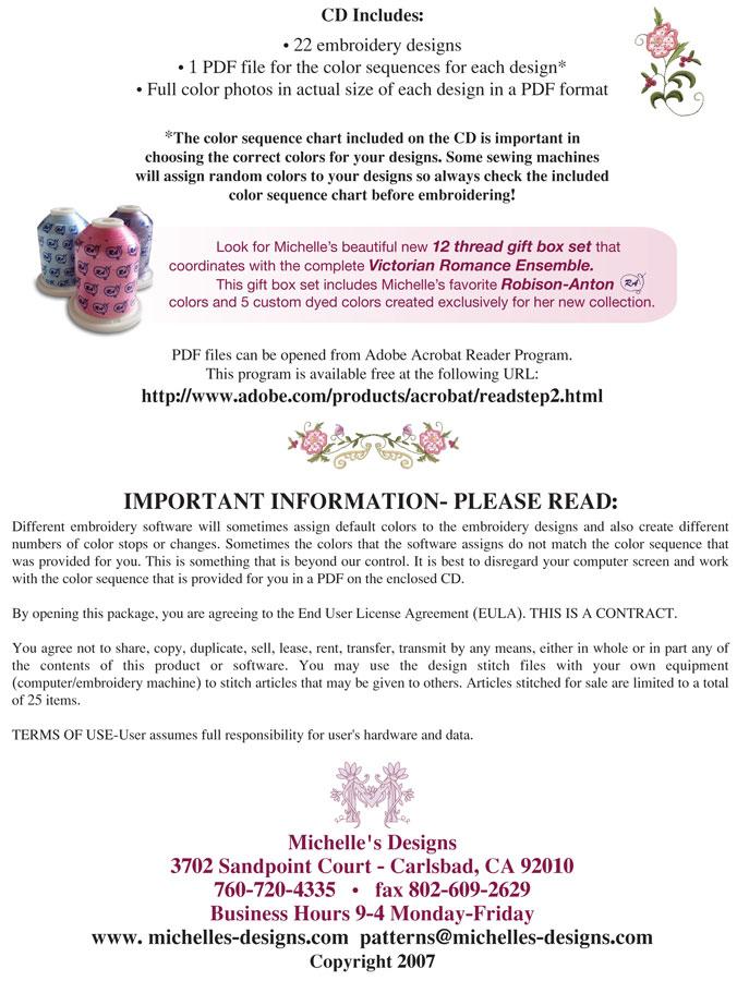 Michelles Designs - Victorian Romance Collection (#3735D)