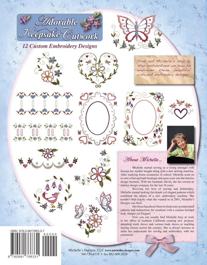 Michelles Designs - Adorable Keepsake Cutwork Embroidery Collection (#3742D)