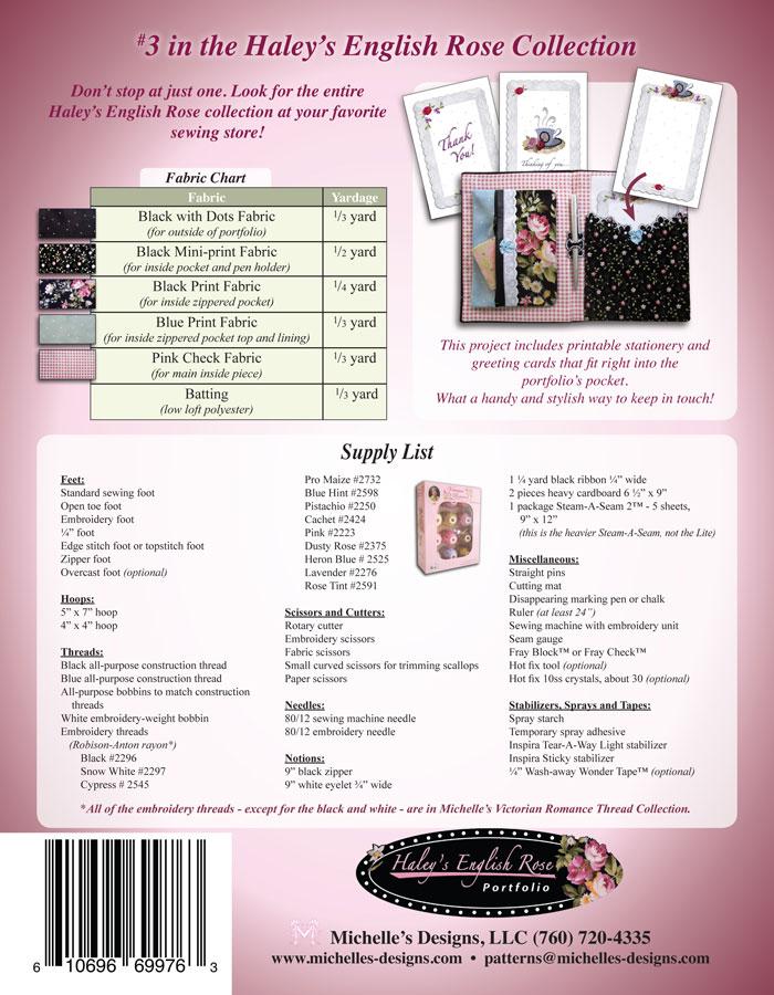 Michelles Designs - Haileys Rose Portfolio Pattern (#3757)