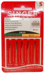 Singer Microtex Needles - Size 9 & 11 - 2023 - 5pk - Sewingmachinesplus.com