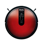 Miele Scout RX1 Red robotic vacuum cleaner with circular red body and black trim