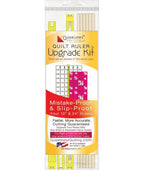 Quilt Ruler Upgrade Kit by Guidelines 4 Quilting; yellow packaging with 12in and 24in rulers.