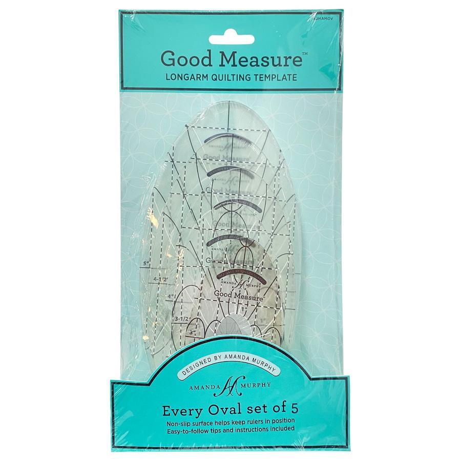 Good Measure Every Oval Quilting Template Ruler 5 PC Set - Sewingmachinesplus.com