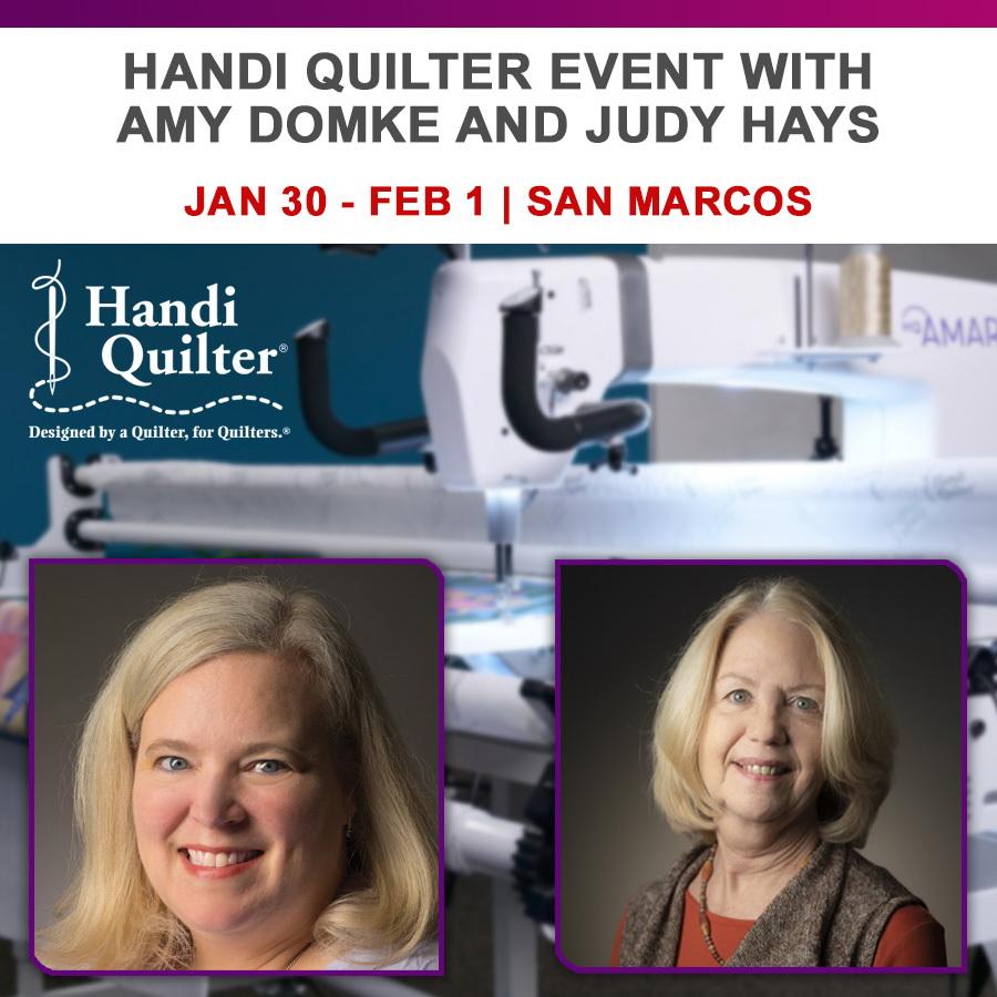 Handi Quilter San Marcos Event with Kelly Ashton and Amy Domke January 30 - February 1 - Sewingmachinesplus.com