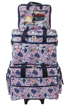 Bluefig Quilter Retreat Combo: 19" Wheeled Bag, Project Bag and Fat Quarter Bag - Maisy - Sewingmachinesplus.com