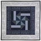 Anita Goodesign Quilters Dream 2 155AGHD embroidery design software; navy quilt with geometric blocks and gray border.