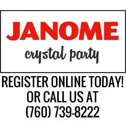 Janome Crystal Party - November 20th - 1pm - 5pm - Sewingmachinesplus.com