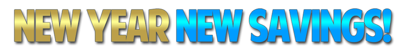 Banner with "New Year New Saving" Text