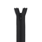 YKK #3 14-inch nylon coil zipper in black with slider