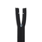 YKK #3 14-inch nylon coil zipper, black with YKK pull