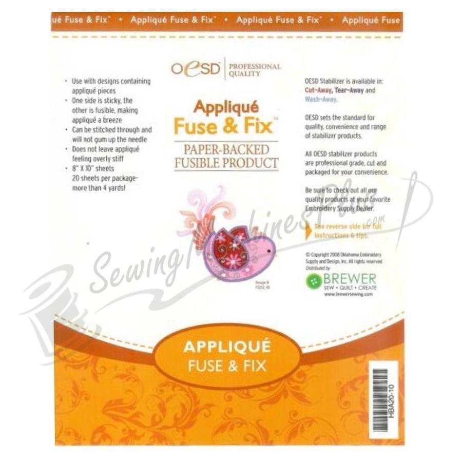 OESD Appliqué Fuse & Fix Paper Backed Fusible Products
