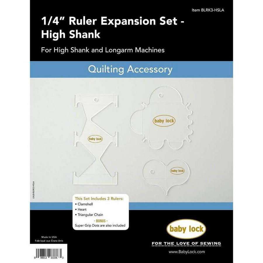 Baby Lock 1/4 inch Ruler Expansion Set - High Shank and Long Arm - Sewingmachinesplus.com