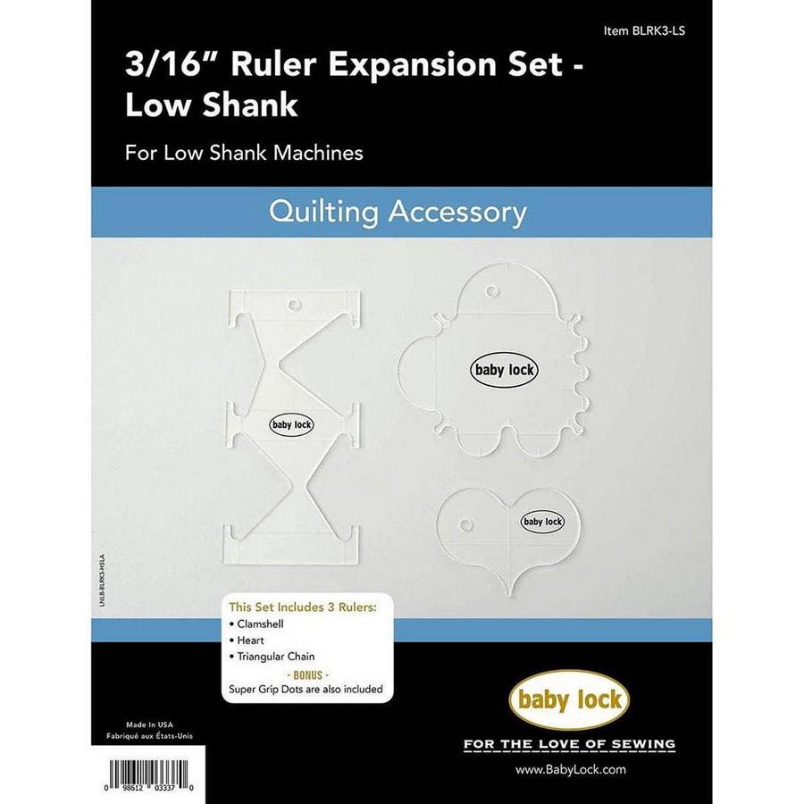 Baby Lock 3/16 inch Ruler Expansion Set - Low Shank - Sewingmachinesplus.com