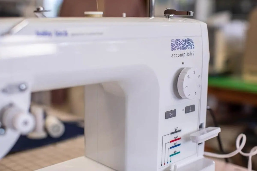 Baby Lock Accomplish 2 sewing machine, white, mechanical model