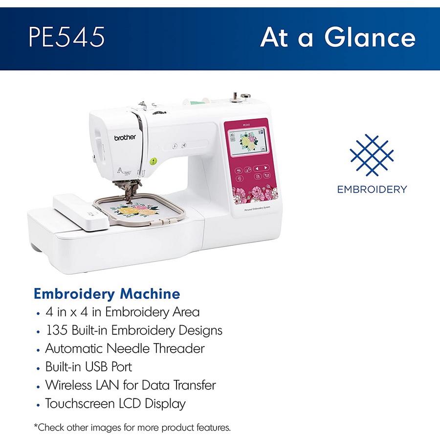 Brother PE545 WLAN Embroidery Machine - Sewingmachinesplus.com
