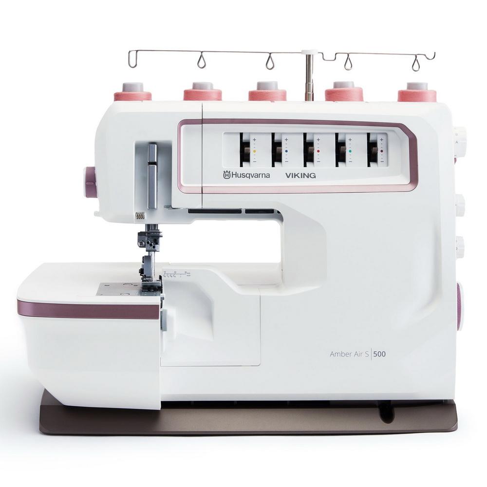 Husqvarna Viking Amber Air S500 Serger & Coverstitch Combo - Sewingmachinesplus.com