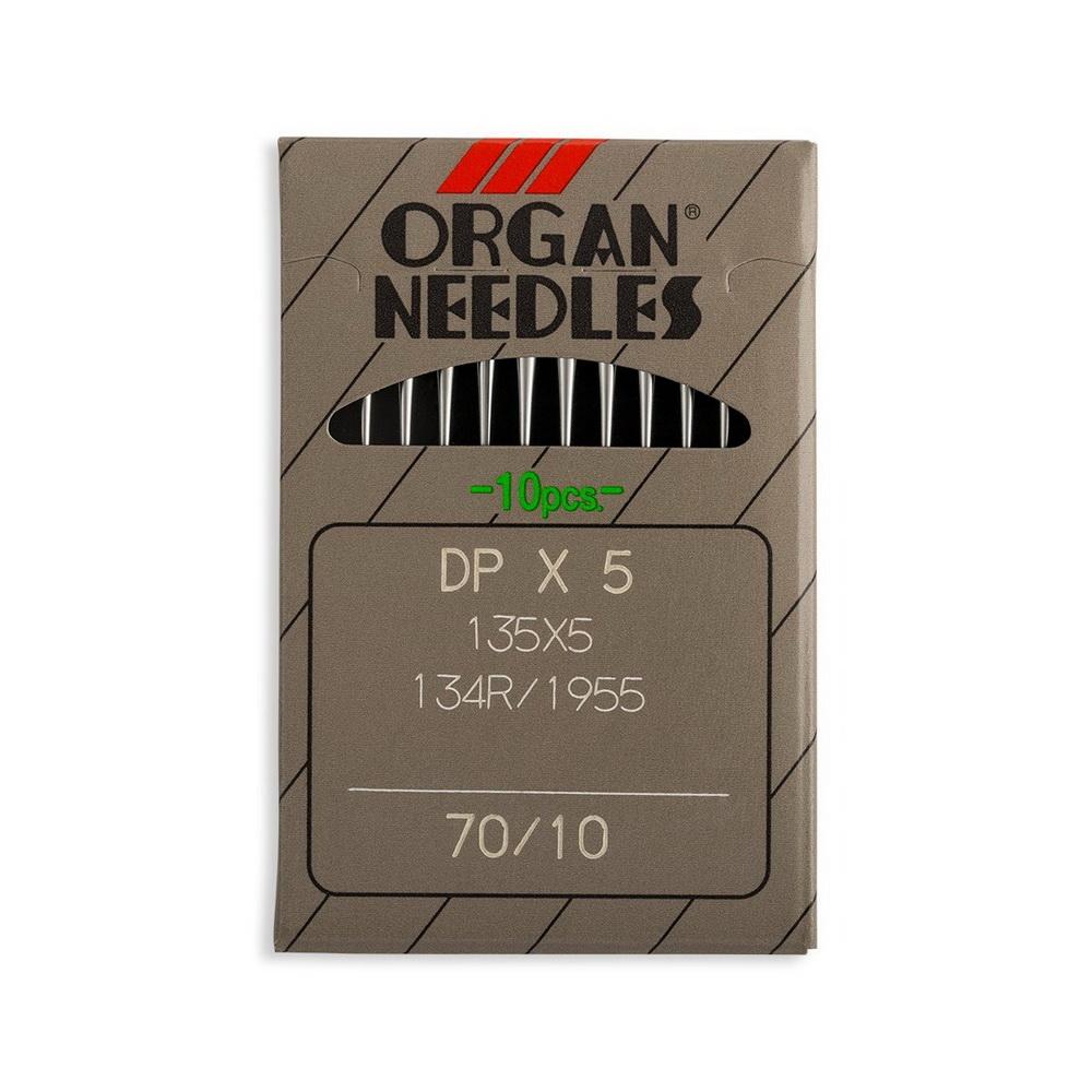 Organ Regular Point Industrial Machine Needles - Size 10 - DPx5, 135x5, 134R/1955 - 10/Pack