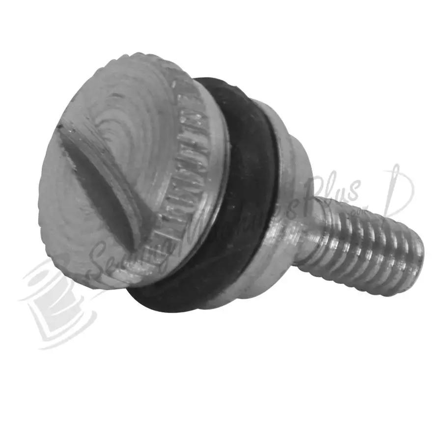 Singer thumb screw with slotted head and rubber washer, 314627-451.