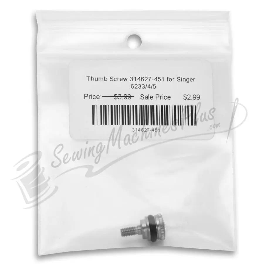 Thumb screw for Singer, model 314627-451, metal screw in clear bag (1 pc)