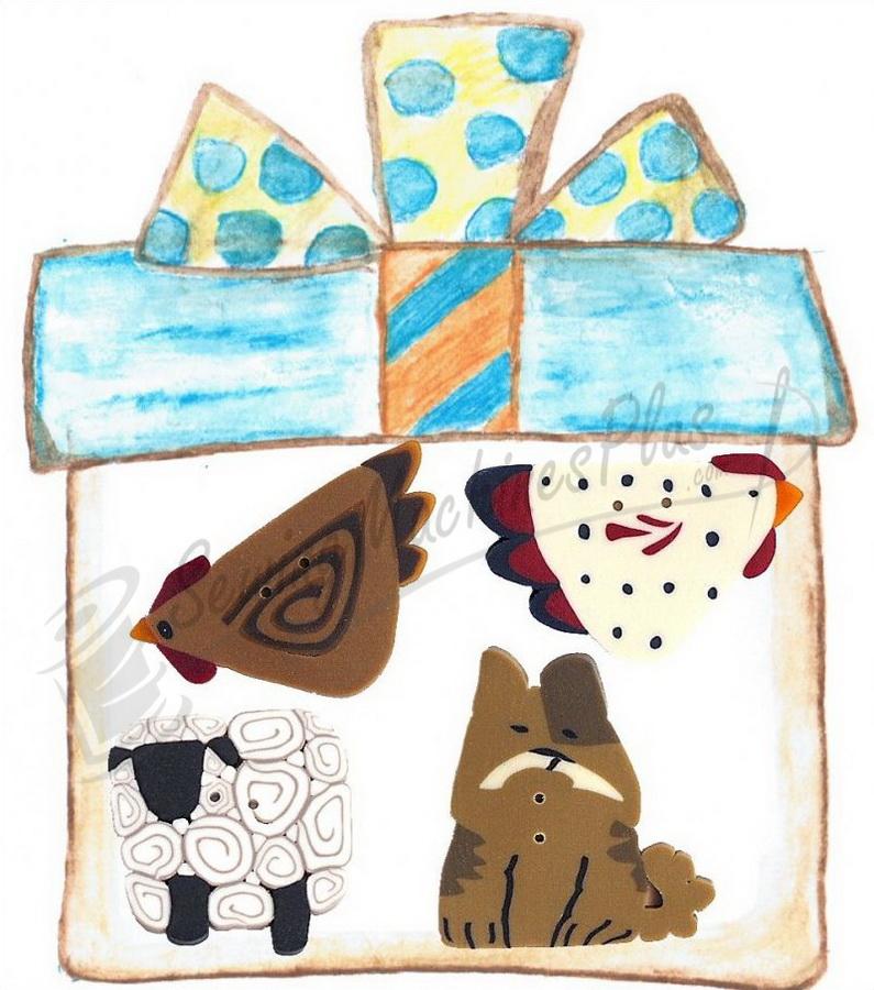 Patch Abilities P61 Barnyard Button Pack