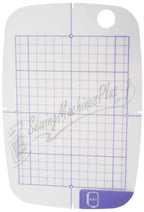 Brother PE-770 embroidery machine grid hoop in white plastic with purple grid lines