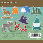 Camping Silhouettes Embroidery CD w/ SVG - Designs by Hope Yoder