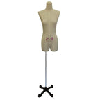 PGM Pro 602F dress form for lingerie and bridal wear on a beige fabric torso with a metal stand