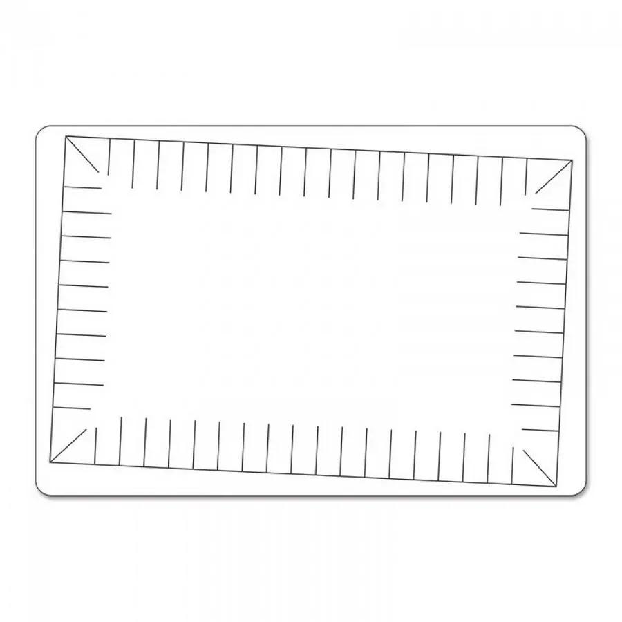 Sizzix Bigz L Rag Quilt cutting die; rectangular border design, finished 3 in x 5 3/4 in