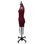 PGM-Pro 603 - Maroon Dressmaker Ladies Form with Hip, sizes 4-12