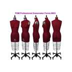 PGM-Pro 603 - Maroon Dressmaker Ladies Form with Hip, sizes 4-12