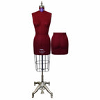 PGM-Pro 603 - Maroon Dressmaker Ladies Form with Hip, sizes 4-12
