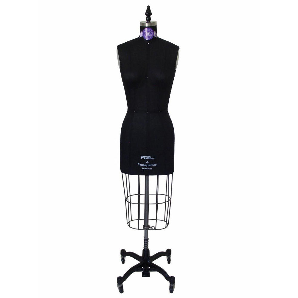 PGM-Pro 604 - Black Dressmaker Ladies Form with Hip, sizes 4-12