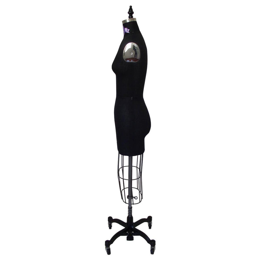 PGM-Pro 604 - Black Dressmaker Ladies Form with Hip, sizes 4-12