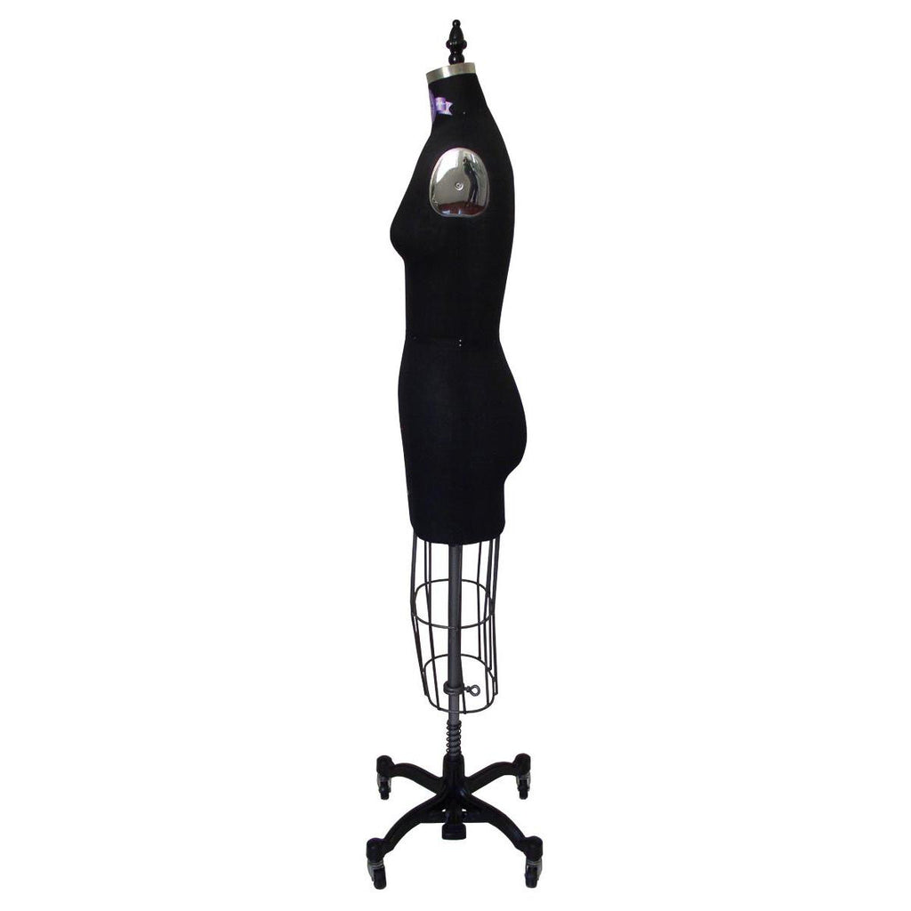 PGM-Pro 604 - Black Dressmaker Ladies Form with Hip, sizes 4-12