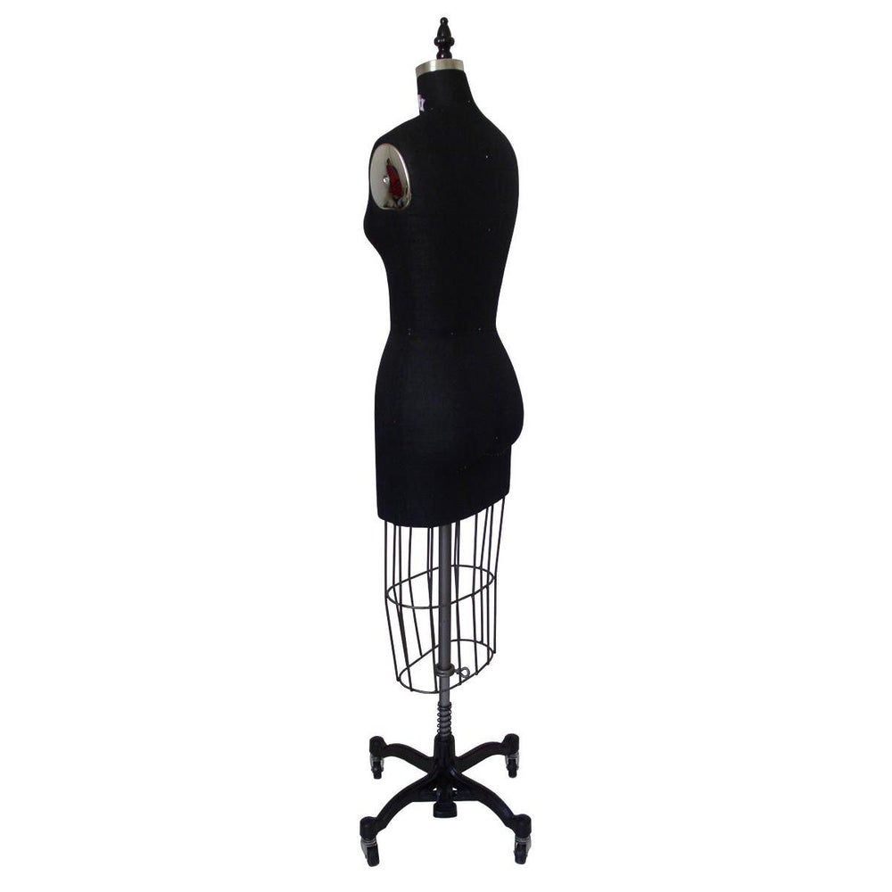 PGM-Pro 604 - Black Dressmaker Ladies Form with Hip, sizes 4-12